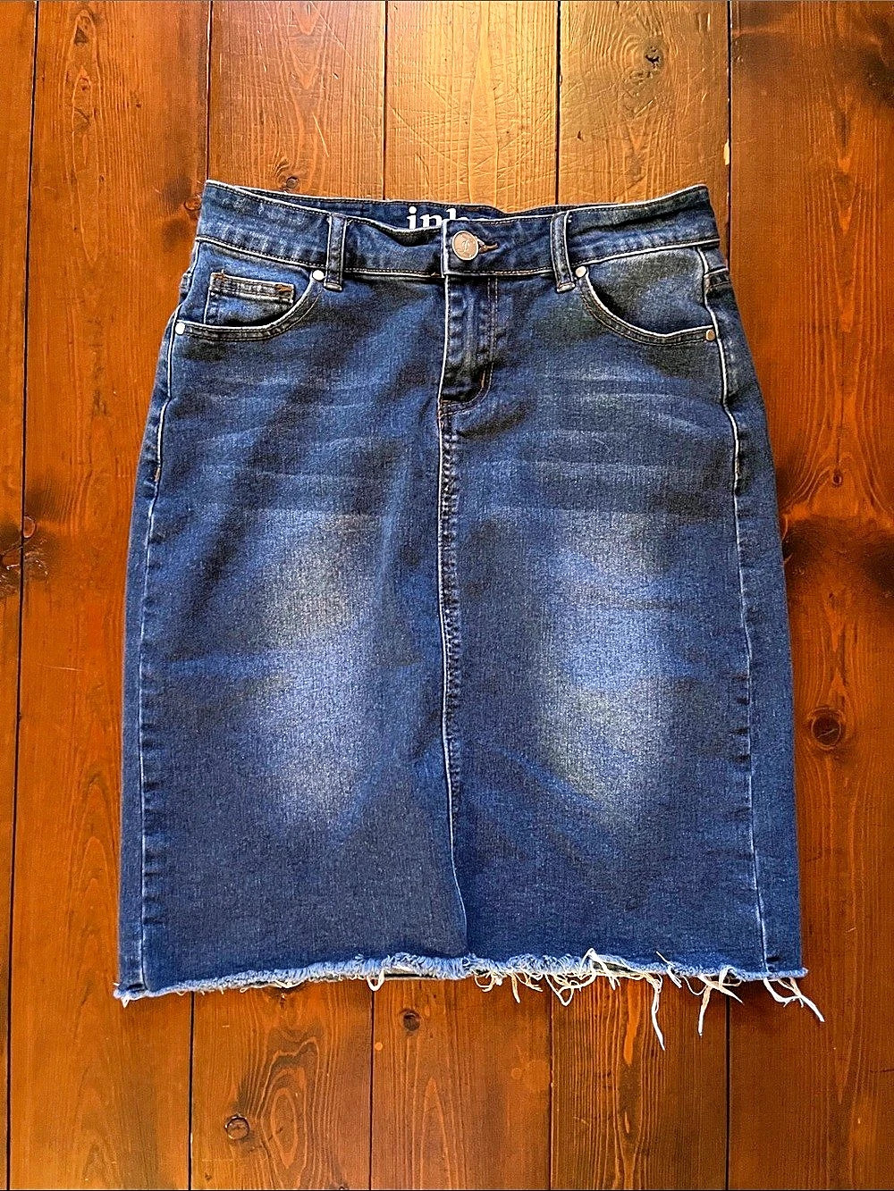 inherit Girls Remi Raw Hem Denim remi Skirt Blue Girls 14/16